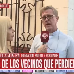 Jorge García Cuerva, con Crónica: “Que Dios bendiga a Bahía Blanca”