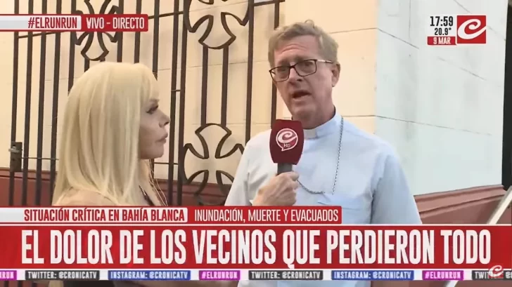 Jorge García Cuerva, con Crónica: “Que Dios bendiga a Bahía Blanca”