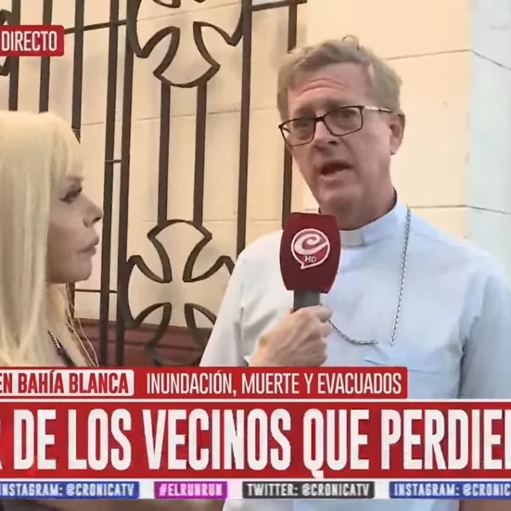 Jorge García Cuerva, con Crónica: “Que Dios bendiga a Bahía Blanca”