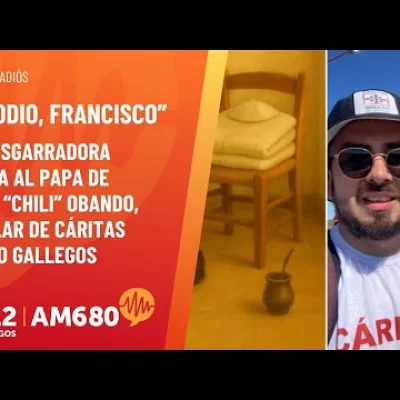 “Te odio, Francisco”, la carta al Papa de Juan “Chili” Obando, titular de Cáritas en Río Gallegos