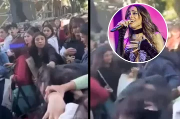 Video. Las fans de Tini Stoessel se agarraron a las mechas en la previa del show gratuito