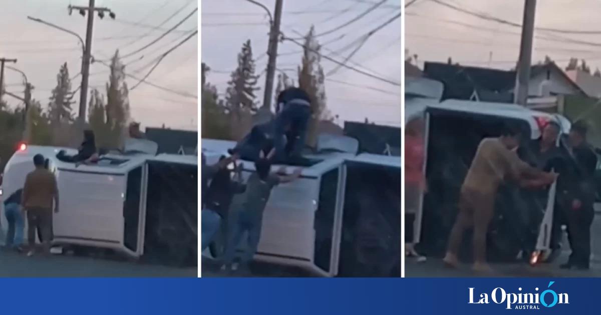 Y se marchó: así se dio a la fuga el conductor que volcó en la avenida ...
