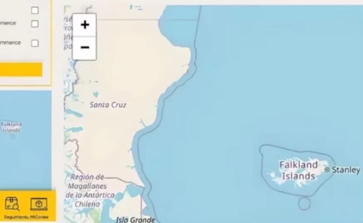 El Correo Argentino publicó un mapa que mostraba a las Malvinas como “Falkland Islands” y generó una ola de críticas