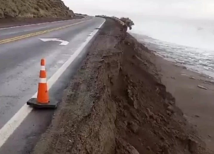 Restringieron la circulación en rutas de Santa Cruz por intensas lluvias y fuertes vientos