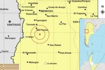 Un fuerte sismo de 5 grados sacudió a Mendoza este domingo