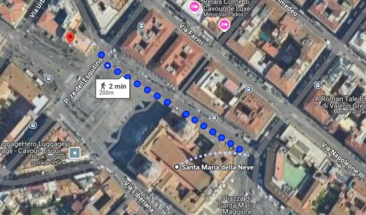 Distancia entre la Basílica y la Embajada Argentina en el Vaticano. Distancia entre la Basílica y la Embajada Argentina en el Vaticano.