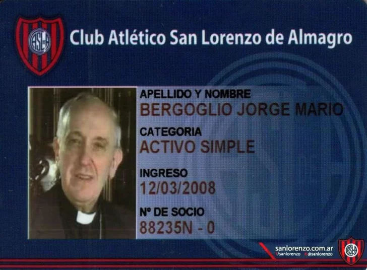 Muerte del Papa Francisco: la impactante coincidencia entre su carnet de socio de San Lorenzo y su fallecimiento Muerte del Papa Francisco: la impactante coincidencia entre su carnet de socio de San Lorenzo y su fallecimiento