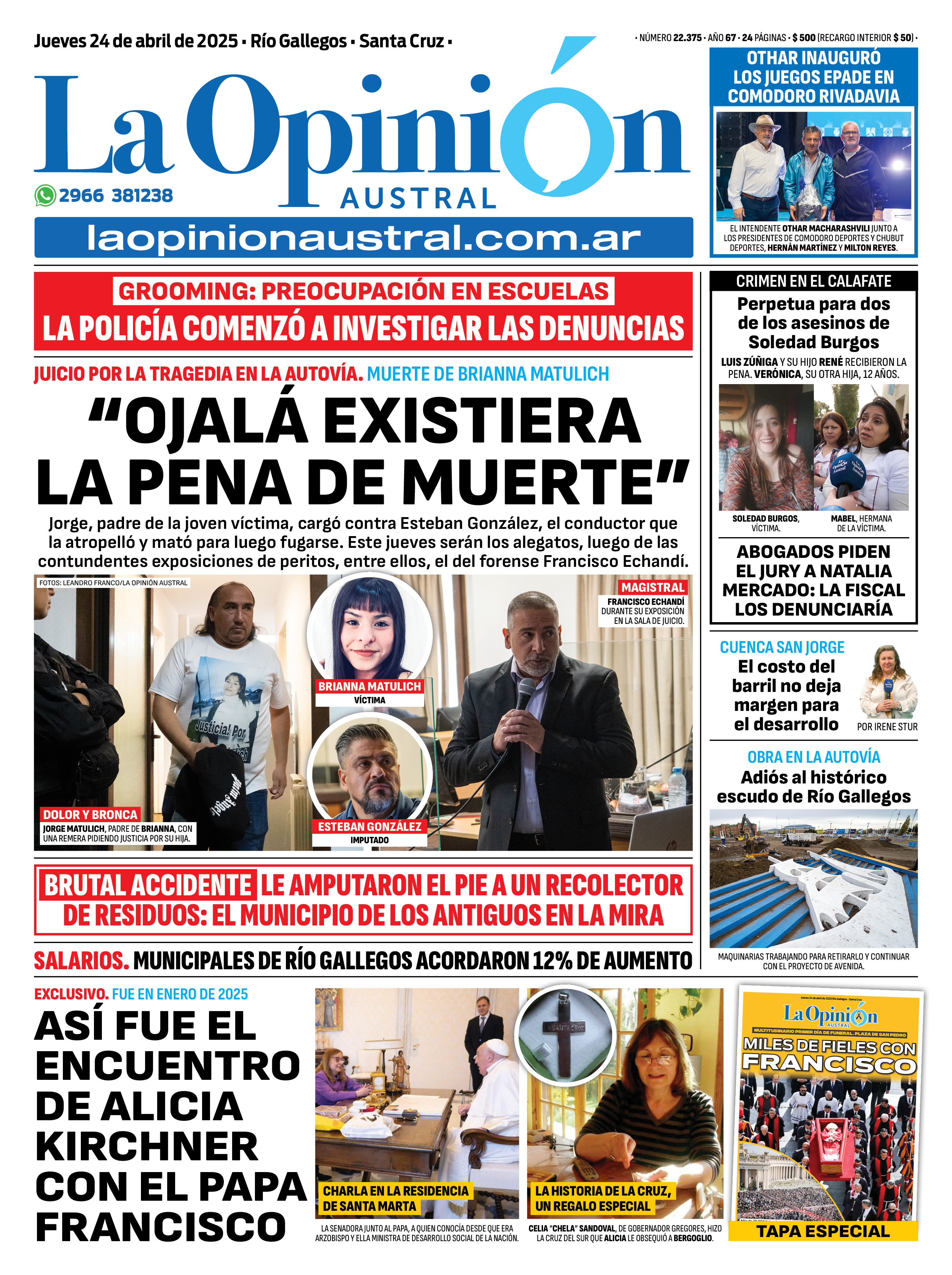 La querella pidió 20 años de prisión para Esteban González por la muerte de Brianna Matulich