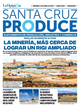 Tapa Suplemento Santa Cruz Produce: La minería, más cerca de lograr un RIGI ampliado Tapa Suplemento Santa Cruz Produce: La minería, más cerca de lograr un RIGI ampliado