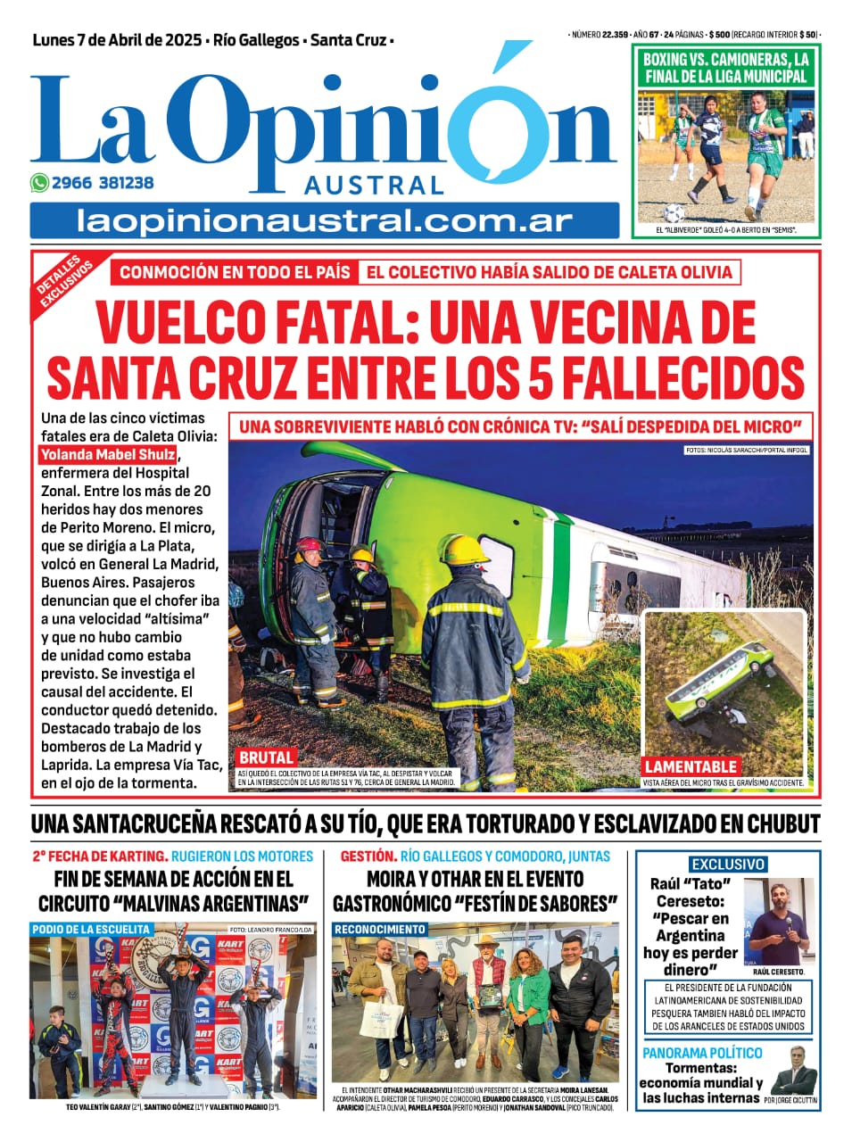 Conmoción y dudas tras el trágico vuelco del colectivo de Vía Tac en La Madrid
