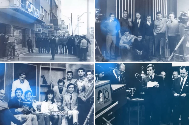  El primer equipo técnico y periodístico del canal.