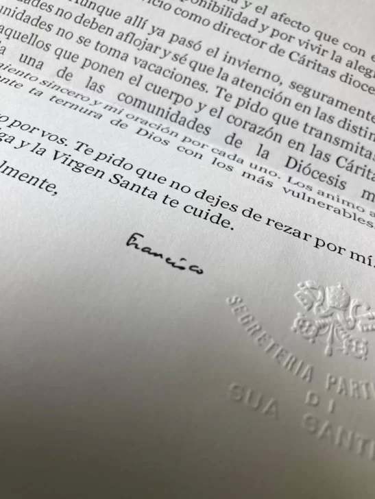 Extracto de una carta de Francisco dirigida a 