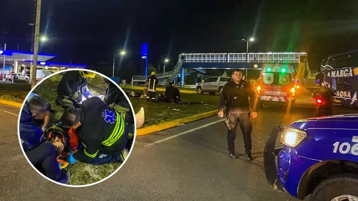 Un motociclista con lesiones graves tras un incidente en la Autovía 17 de Octubre