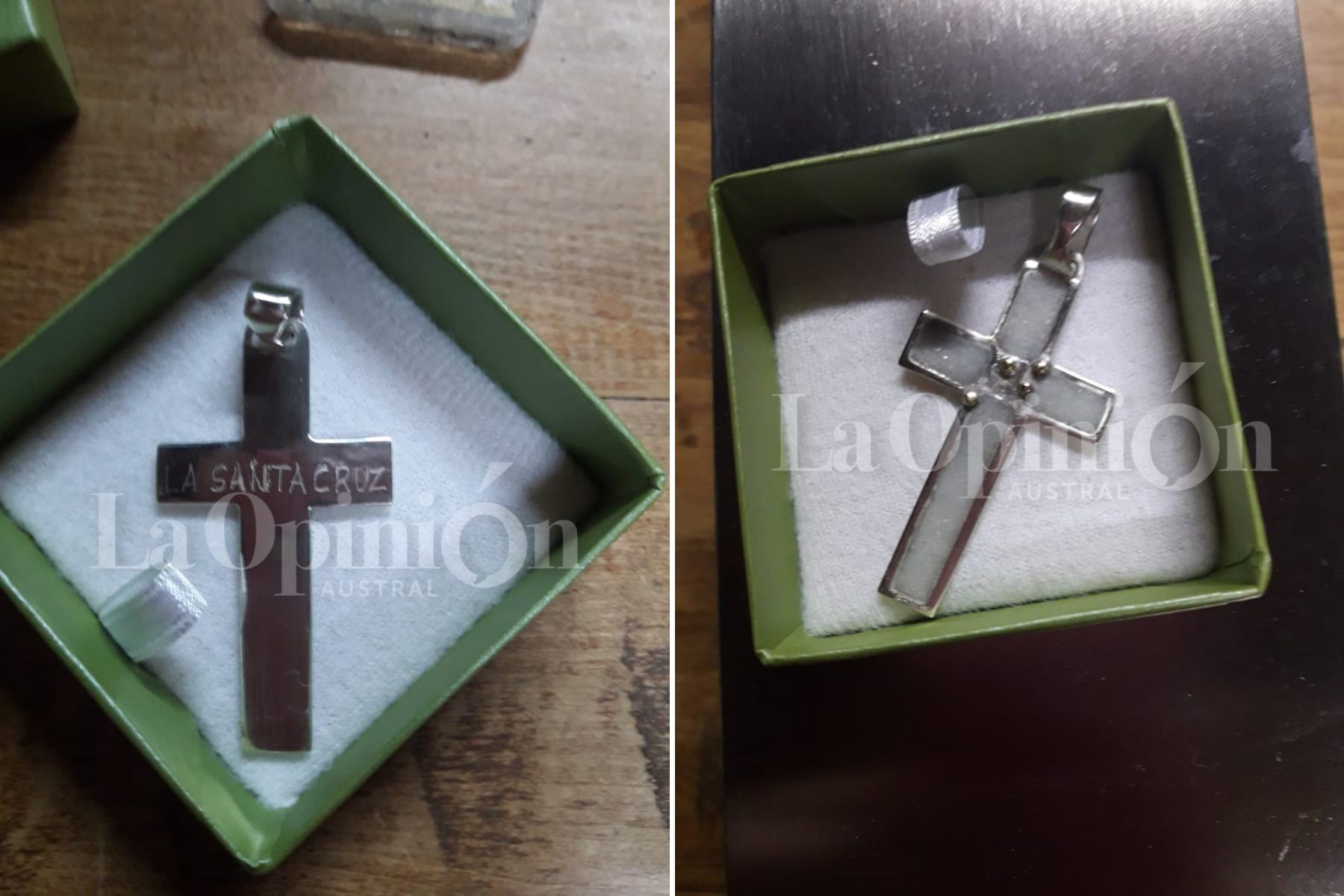  La cruz del sur, hecha por Celia “Chela” Sandoval, de Gobernador Gregores. Alicia se la mandó de regalo al Papa en plena pandemia, después que se suspendió la Misa de los 500 años en Puerto San Julián.