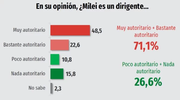 Retrocede el optimismo de los argentinos en la gestión de Milei, según una encuesta