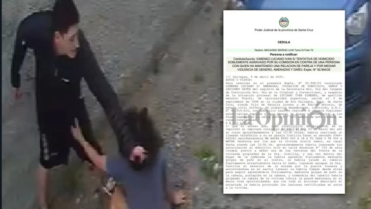 “Voy a tu casa y te mato”: detalles exclusivos del procesamiento a Luciano Giménez por intento de femicidio a Yanet Costilla en Río Gallegos