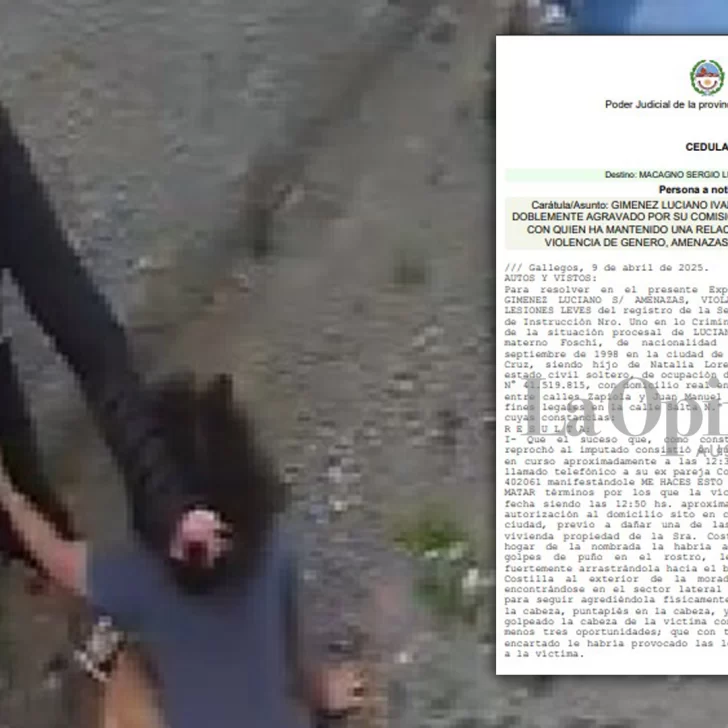 “Voy a tu casa y te mato”: detalles exclusivos del procesamiento a Luciano Giménez por intento de femicidio a Yanet Costilla en Río Gallegos