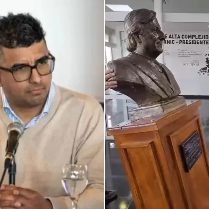 “En los edificios públicos ya no se homenajean corruptos”: la contundente frase de Jairo Guzmán tras el retiro del busto de Kirchner en el Hospital SAMIC