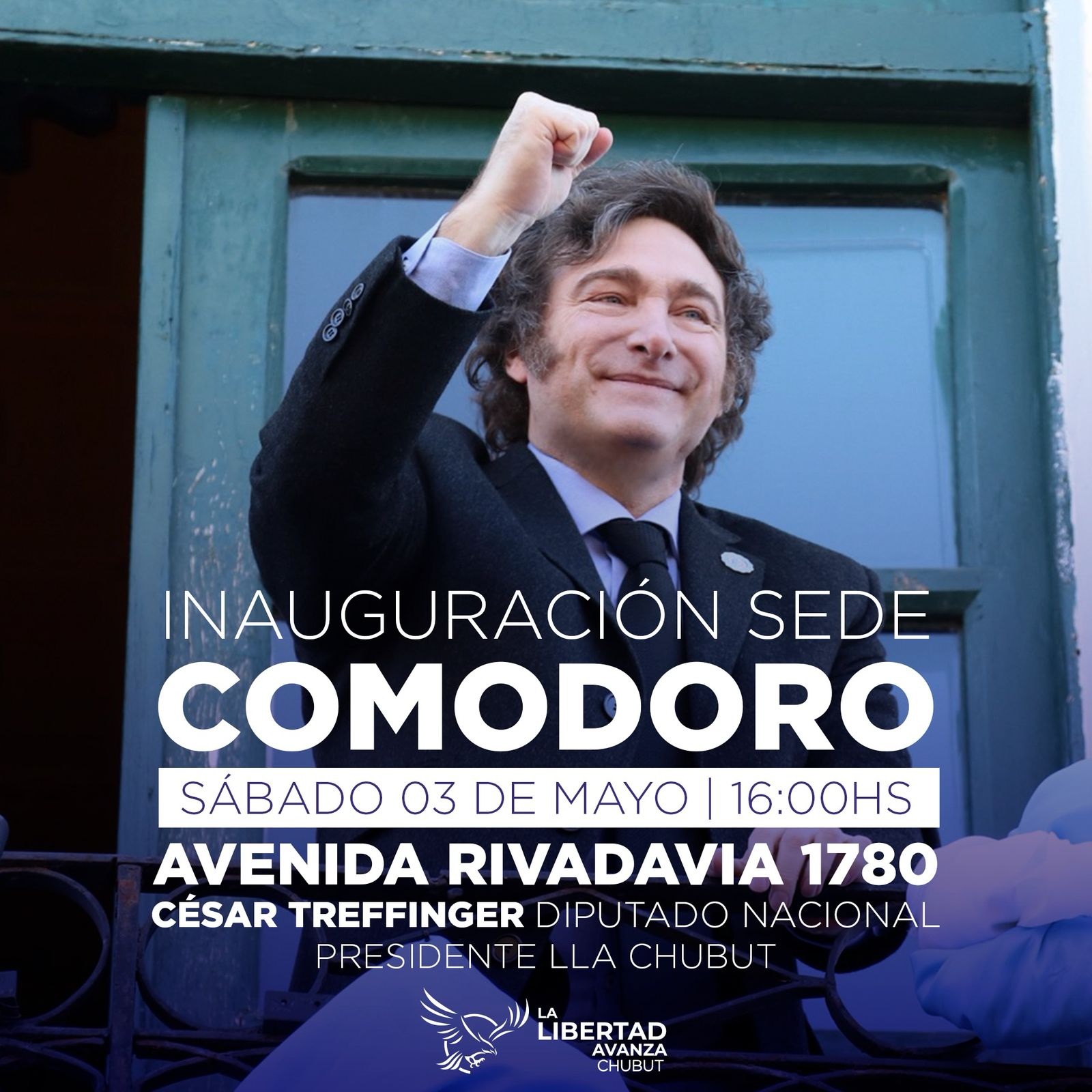 La Libertad Avanza inaugurará sede en Comodoro Rivadavia con el apoyo de Milei