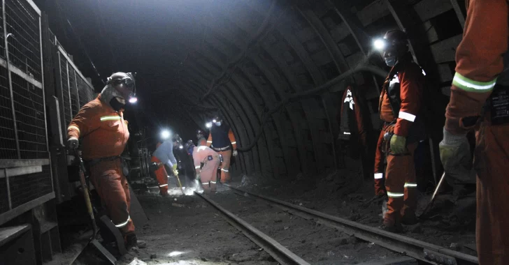 YCRT tras el sismo: la brigada de seguridad inspeccionó 80 kilómetros de galería de carbón