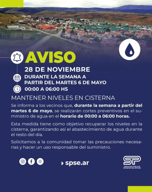 Anuncian cortes preventivos de agua durante la semana en 28 de Noviembre Anuncian cortes preventivos de agua durante la semana en 28 de Noviembre