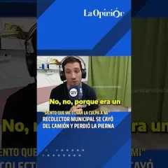 El recolector que cayó del camión y me amputaron la pierna siente que “le echan la culpa”