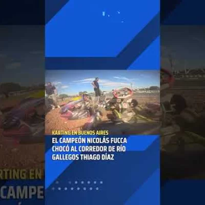 Karting en Buenos Aires: Nicolás Fucca chocó al corredor de Río Gallegos Thiago Díaz