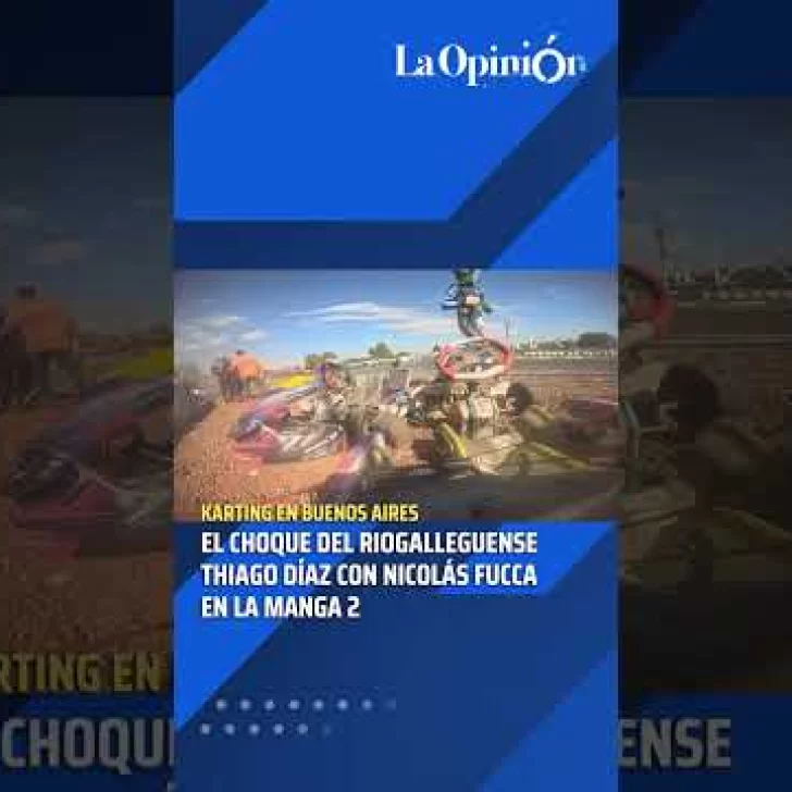 Karting: El riogalleguense Thiago Díaz chocó con el campeón Nicolás Fucca en la manga 2