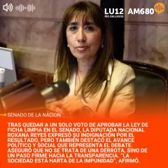 Ficha limpia: Roxana Reyes apuntó al Senado y advirtió que “esto no fue una derrota”