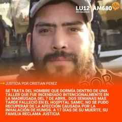 La familia de Cristian Pérez reclama justicia a semanas del trágico incendio en El Calafate