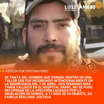 La familia de Cristian Pérez reclama justicia a semanas del trágico incendio en El Calafate
