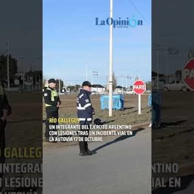 Accidente en Río Gallegos: integrante del Ejército resultó lesionado