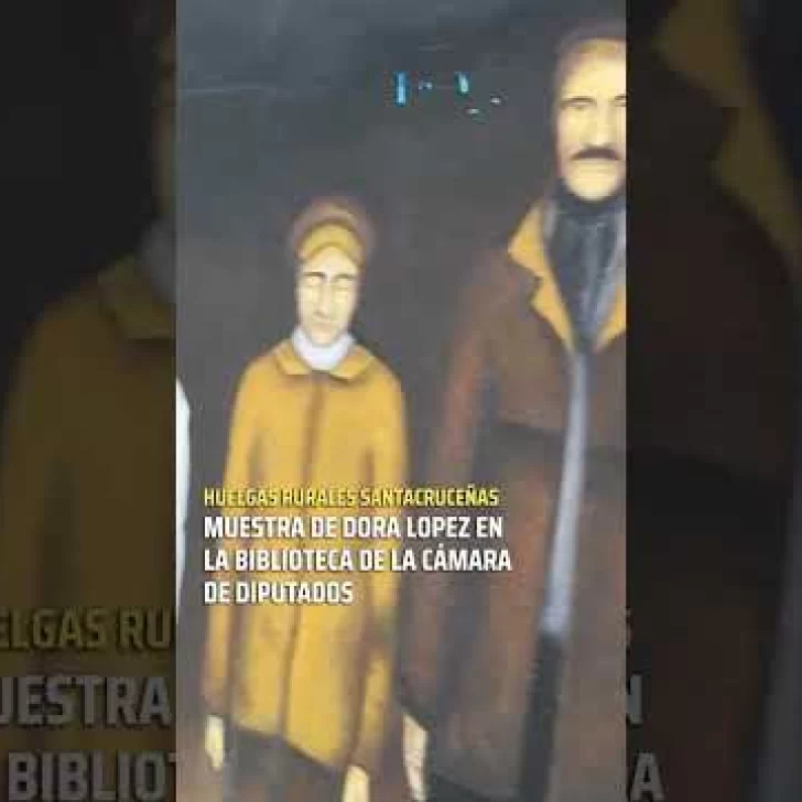 La artista Dora López presentó su muestra sobre las huelgas rurales de 1920 y 1921 en Río Gallegos.