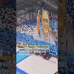Gran homenaje de Olympique de Marsella al Papa Francisco