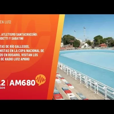 Joyas del atletismo santacruceño: James, Guidetti y Sabatini visitan LU12 tras brillar en Rosario