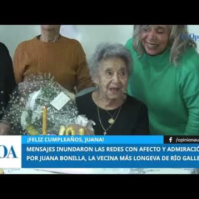 Celebración Centenaria: “Juanita” Bonilla Cumplió 101 Años Acompañada por La Opinión Austral