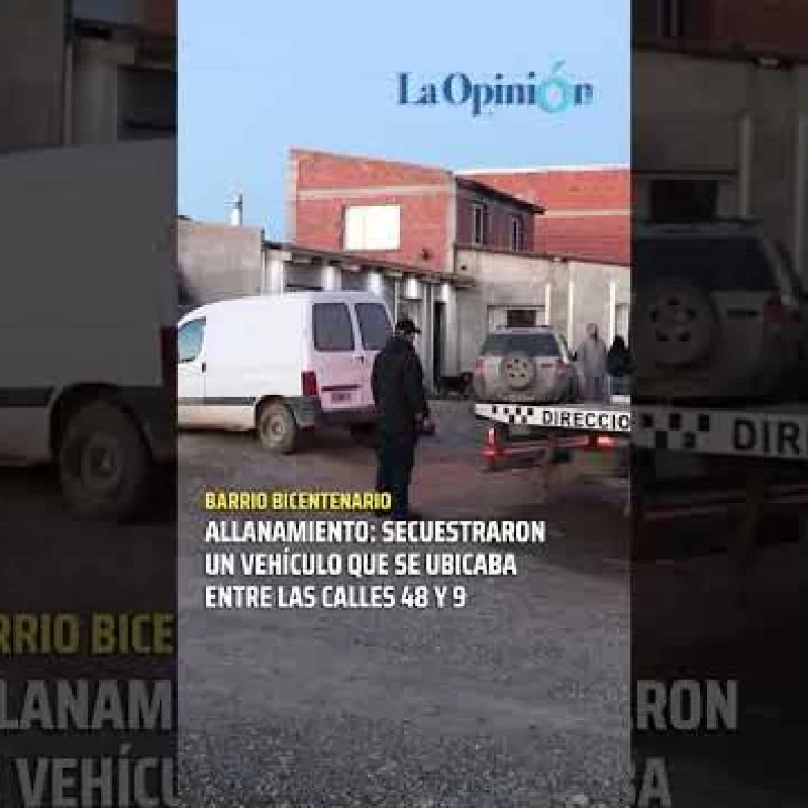 Allanamiento: secuestraron un vehículo en el barrio Bicentenario