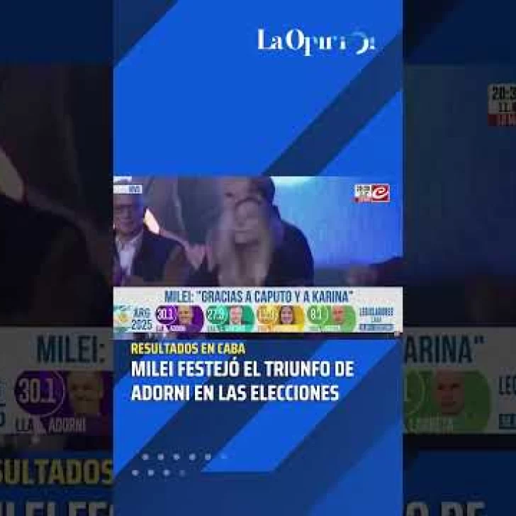 Así festejaron Milei y Adorni el triunfo de La Libertad Avanza
