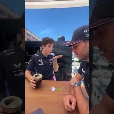 Franco Colapinto le enseñó a su compañero Pierre Gasly a preparar y tomar un mate