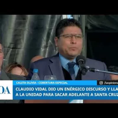Claudio Vidal: “¡Construyamos juntos la Santa Cruz del futuro!”