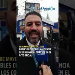 25 de Mayo: Robles cuestionó la ausencia del oficialismo en el acto de Río Gallegos