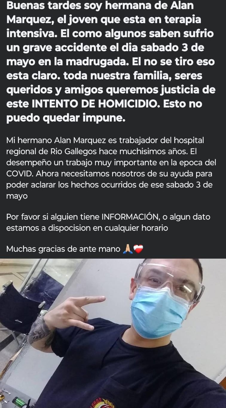 La familia de Alan Márquez dijo que el camillero &#8220;no se tiró solo&#8221; y pide colaboración a la comunidad