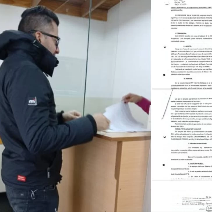 ADOSAC se presentó en la justicia por el escape de gas en la Especial N° 6