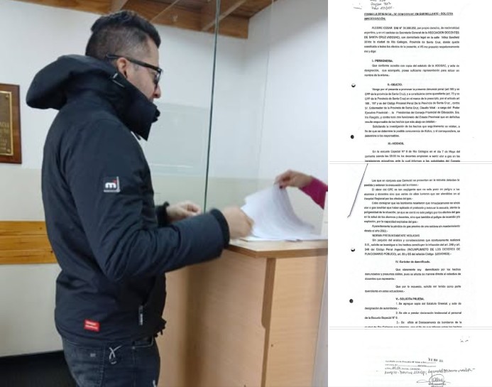 ADOSAC se presentó en la justicia por el escape de gas en la Especial N° 6