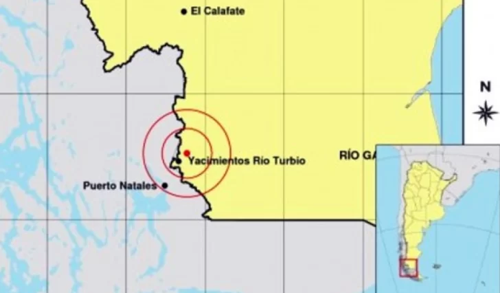Un nuevo sismo de 3.8 se registró en Río Turbio y Puerto Natales en la noche del martes