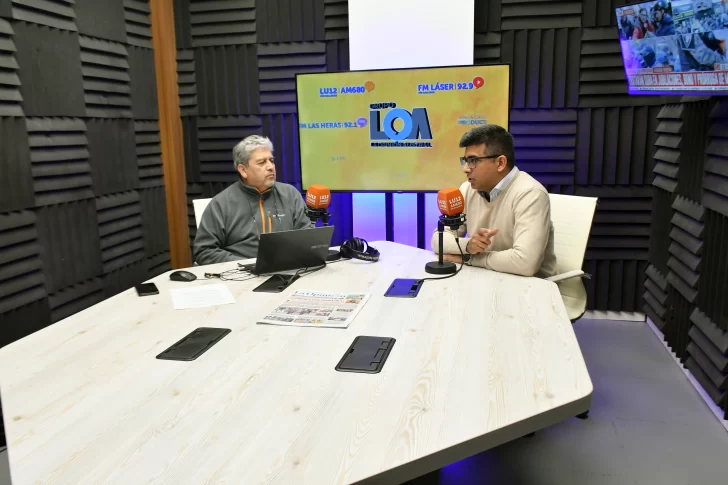  El referente de La Libertad Avanza fue entrevistado por Carlos Saldivia. (Foto: José Silva/La Opinión Austral).