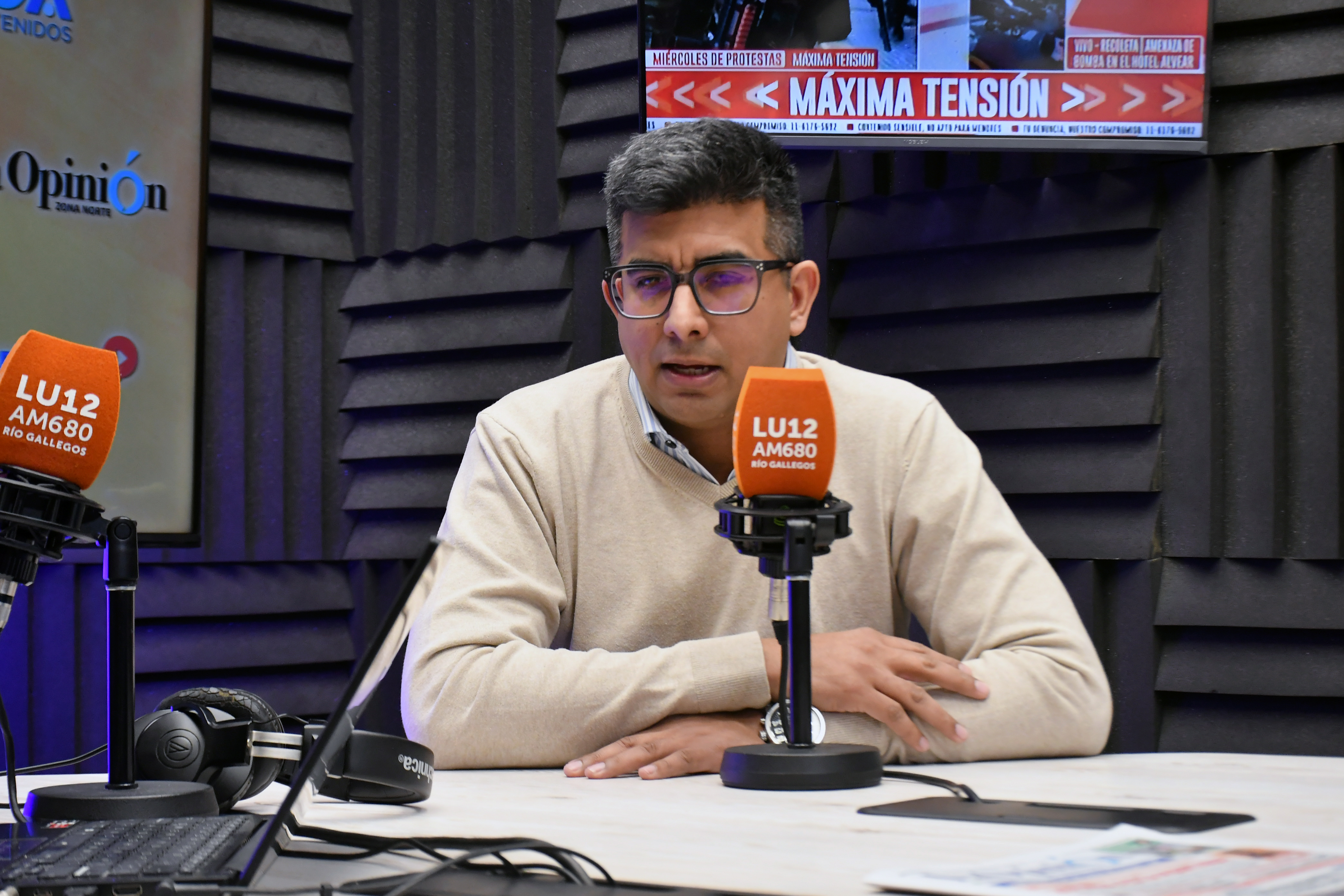  Jairo Guzmán habló por los micrófonos de LU12 AM680. (Foto archivo: José Silva/La Opinión Austral).