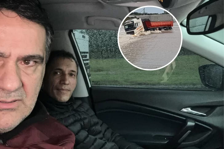 La pesadilla de estar varados durante más de 7 horas por el temporal en la Ruta 9: “No pasa nadie, no hay comida ni agua”