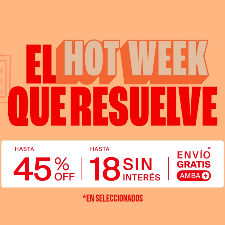 Hot Week en Naldo hasta el domingo: Aprovechá descuentos de hasta 45%OFF y 18 cuotas sin interés