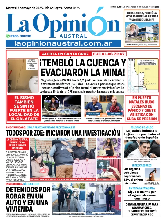 Un fuerte sismo sacudió Río Turbio y generó preocupación en Santa Cruz: todo lo que tenés que saber